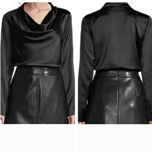 Worthington Black Satin Blouse
